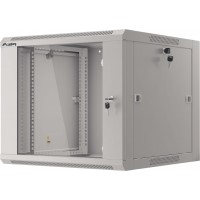 Szafa Instalacyjna Rack Wisząca 19" 9u 570x600 Szybki Montaż Szara Lanberg Flat Pack