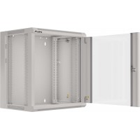 Szafa Instalacyjna Rack Wisząca 19" 12u 570x450 Szybki Montaż Szara Lanberg Flat Pack