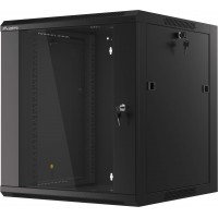 Szafa Instalacyjna Rack Wisząca 19" 12u 570x600 Szybki Montaż Czarna Lanberg Flat Pack