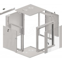 Szafa Instalacyjna Rack Wisząca 19" 12u 570x600 Szybki Montaż Szara Lanberg Flat Pack