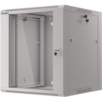 Szafa Instalacyjna Rack Wisząca 19" 12u 570x600 Szybki Montaż Szara Lanberg Flat Pack