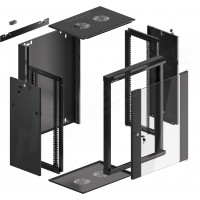 Szafa Instalacyjna Rack Wisząca 19" 15u 570x450 Szybki Montaż Czarna Lanberg Flat Pack