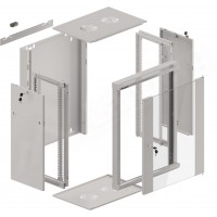 Szafa Instalacyjna Rack Wisząca 19" 15u 570x450 Szybki Montaż Szara Lanberg Flat Pack