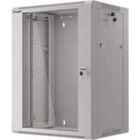 Szafa Instalacyjna Rack Wisząca 19" 15u 570x450 Szybki Montaż Szara Lanberg Flat Pack