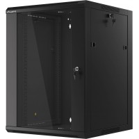 Szafa Instalacyjna Rack Wisząca 19" 15u 570x600 Szybki Montaż Czarna Lanberg Flat Pack