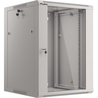 Szafa Instalacyjna Rack Wisząca 19" 15u 570x600 Szybki Montaż Szara Lanberg Flat Pack