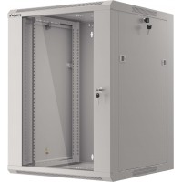 Szafa Instalacyjna Rack Wisząca 19" 15u 570x600 Szybki Montaż Szara Lanberg Flat Pack