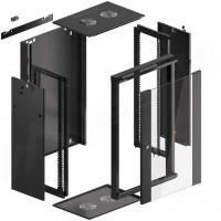 Szafa Instalacyjna Rack Wisząca 19" 18u 570x450 Szybki Montaż Czarna Lanberg Flat Pack