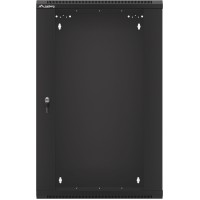 Szafa Instalacyjna Rack Wisząca 19" 18u 570x450 Szybki Montaż Czarna Lanberg Flat Pack