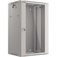 Szafa Instalacyjna Rack Wisząca 19" 18u 570x450 Szybki Montaż Szara Lanberg Flat Pack