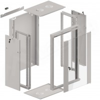 Szafa Instalacyjna Rack Wisząca 19" 18u 570x450 Szybki Montaż Szara Lanberg Flat Pack