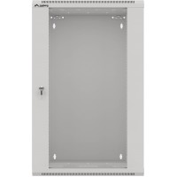 Szafa Instalacyjna Rack Wisząca 19" 18u 570x600 Szybki Montaż Szara Lanberg Flat Pack