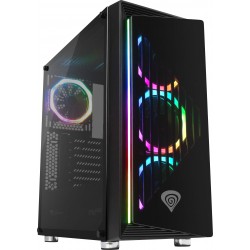 Obudowa Genesis Irid 400 RGB Midi Tower Z Oknem Bez Zasilacza Wentylatory Led RGB