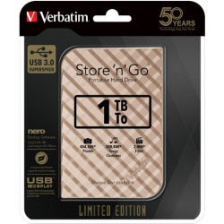 Dysk Zewnętrzny Verbatim Store N Go HDD 1TB 2.5" USB 3.0 Gen2 Złoty