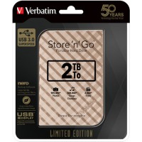 Dysk Zewnętrzny Verbatim Store N Go HDD 2TB 2.5" USB 3.0 Gen2 Złoty