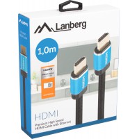 Kabel HDMI M/M V2.0 1m Pełna Miedź Czarny Box Premium Certyfikat Lanberg