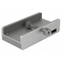 Hub USB 3.0 Delock 4-Porty Ze Śrubą Montażową Na Monitor Szary