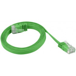 Patchcord Kat.5e Płaski 0.5m Zielony Lanberg