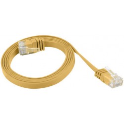 Patchcord Kat.5e Płaski 0.5m Pomarańczowy Lanberg