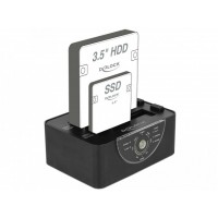 Stacja Dokująca HDD Delock Sata Dual 2.5”+3.5” HDD USB-B 3.0 Czarny Delock