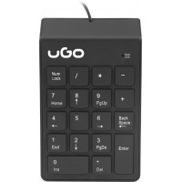 Klawiatura Ugo Askja K140 Numeryczna Czarna USB Przewodowa