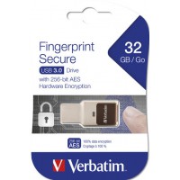 Pendrive Verbatim 32GB Fingerprint Secure USB 3.0 256-Bit Szyfrowanie Czytnik Linii Papilarnych