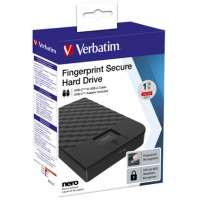 Dysk Zewnętrzny Verbatim Fingerprint Secure HDD 1TB 2.5" USB-C 3.0 Gen1 Czytnik Linii Papilarnych