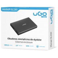 Obudowa HDD/SSD Zewnętrzna Ugo Marapi SL130 2.5” SATA USB 3.0 Beznarzędziowa Czarna