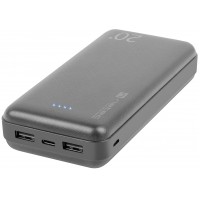 Power Bank Natec Extreme Media Trevi 20000mAh 2x USB-A + 1x USB-C Czarny