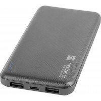 Power Bank Natec Extreme Media Trevi Slim 10000mAh 2x USB-A + 1x USB-C Czarny