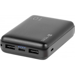 Power Bank Natec Extreme Media Trevi Compact 10000mAh 2x USB-A + 1x USB-C Czarny