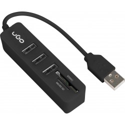 Hub USB 2.0 Ugo Maipo Hu200 3-Porty + Czytnik SD/Micro SD