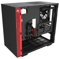 Obudowa Nzxt H210 Mini-ITX Tower Z Oknem Bez Zasilacza Czarno-Czerwona