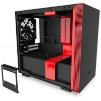 Obudowa Nzxt H210 Mini-ITX Tower Z Oknem Bez Zasilacza Czarno-Czerwona