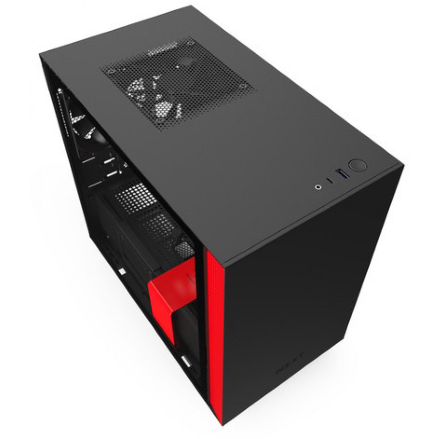 Obudowa Nzxt H210i Mini-ITX Tower Z Oknem Bez Zasilacza Czarno-Czerwona