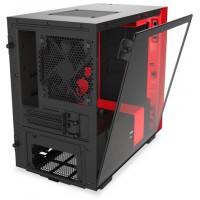 Obudowa Nzxt H210i Mini-ITX Tower Z Oknem Bez Zasilacza Czarno-Czerwona