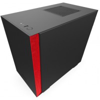 Obudowa Nzxt H210i Mini-ITX Tower Z Oknem Bez Zasilacza Czarno-Czerwona