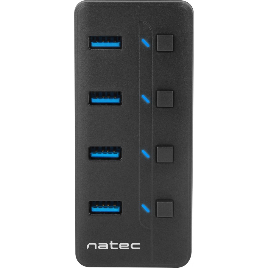 Hub USB 3.0 Natec Mantis 2 4-Porty Z Włącznikiem+Zasilacz