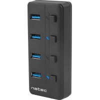 Hub USB 3.0 Natec Mantis 2 4-Porty Z Włącznikiem+Zasilacz