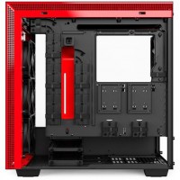 Obudowa Nzxt H700 Midi Tower Z Oknem Bez Zasilacza Czarno-Czerwona