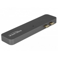 Stacja Dokująca Dla Macbook Delock USB-C(M)->2x USB 3.1, HDMI, 1x Thunderbolt, Czytnik Sd/Microsd 5k