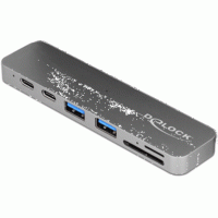 Stacja Dokująca Dla Macbook Delock USB-C(M)->2x USB 3.1, HDMI, 1x Thunderbolt, Czytnik Sd/Microsd 5k