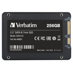 Dysk Wewnętrzny Verbatim Vi550 S3 SSD 256GB 2.5" Sata III Czarny