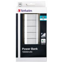 Power Bank Verbatim 10000mAh 2x USB-A + 1x Micro USB Srebrny