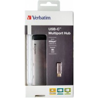 Multi Port Verbatim USB-C 3.1 Gen 1, 2x USB 3.0, HDMI 4k, Type-C