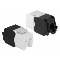 Moduł Keystone Gniazdo RJ45->Lsa Stp Kat.6a Do Puszki Montażowej Czarny Dust Cover Delock