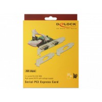 Karta PCI Express Card->2x Serial RS-232 921k Z Zasilaniem Delock