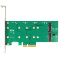 Karta PCI Express->2x M.2 Key B Raid + Śledź Low Profile Delock