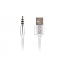 Kabel Do Apple Audio USB-A(M)->Jack(M) 4pin 3.5mm 1m 100-Pack Lanberg