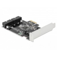 Karta PCI Express->USB 3.0 2-Port Pin Header Internal+ Śledź Low Profile Delock